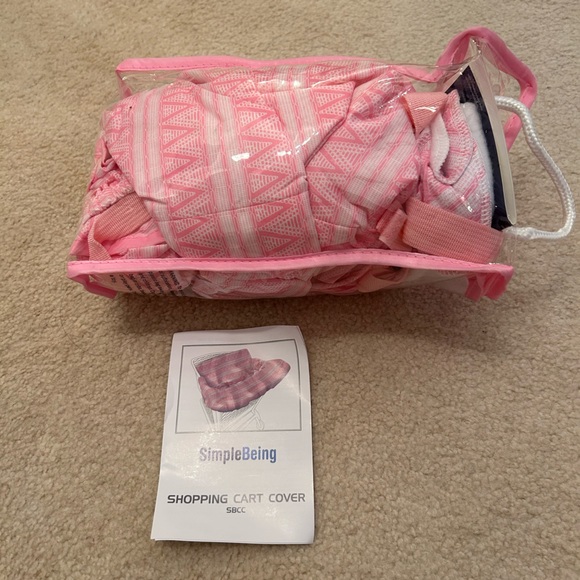SimpleBeing Pink Polyester Shopping Cart High Chair Cover - Picture 3 of 4